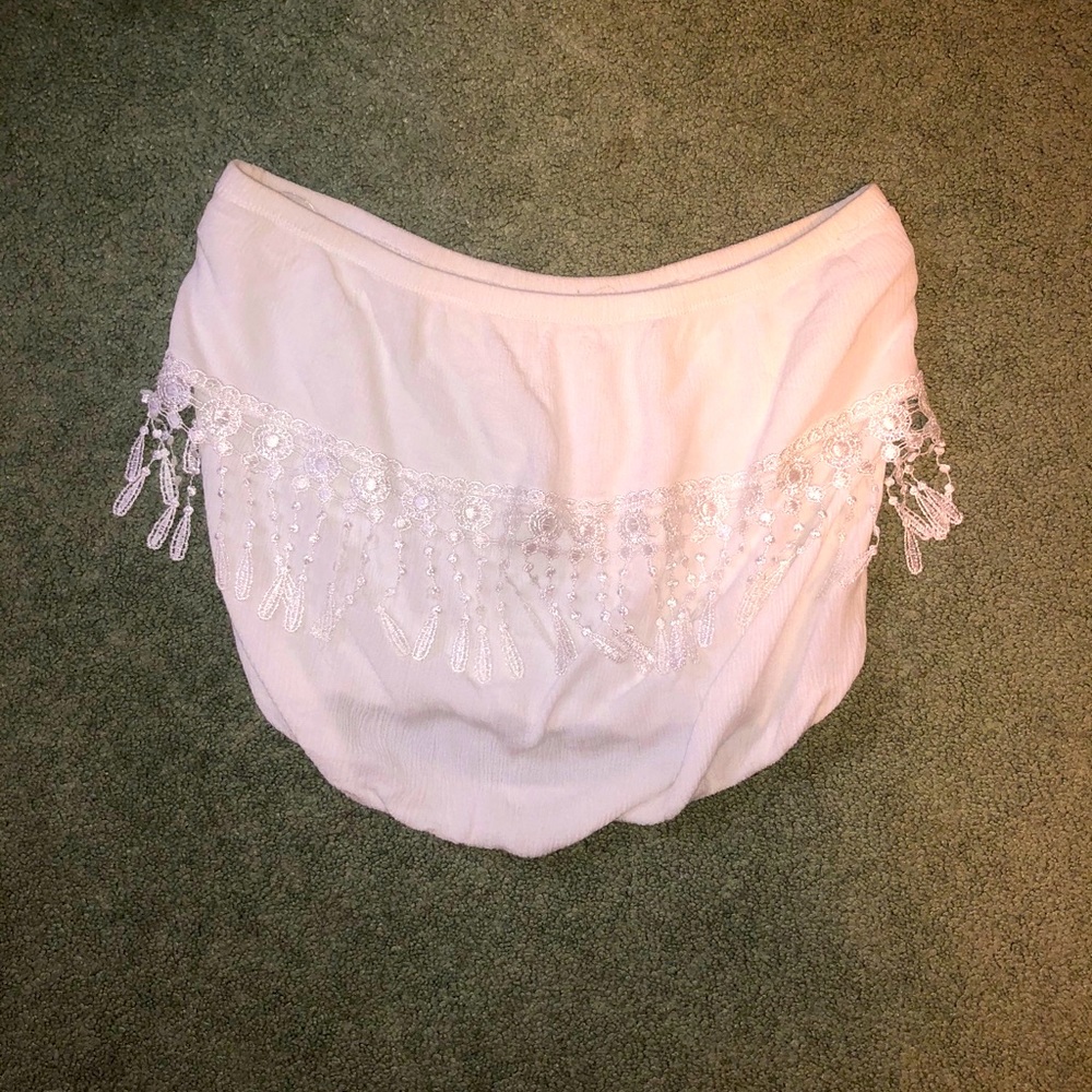 White bandeau top